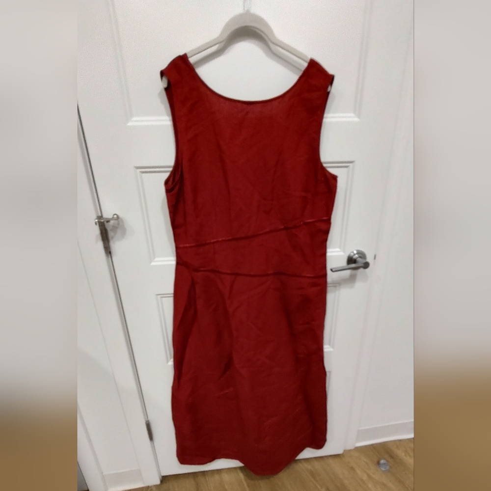 HOST PICK Kenar Red Linen Sleeveless Maxi Dress